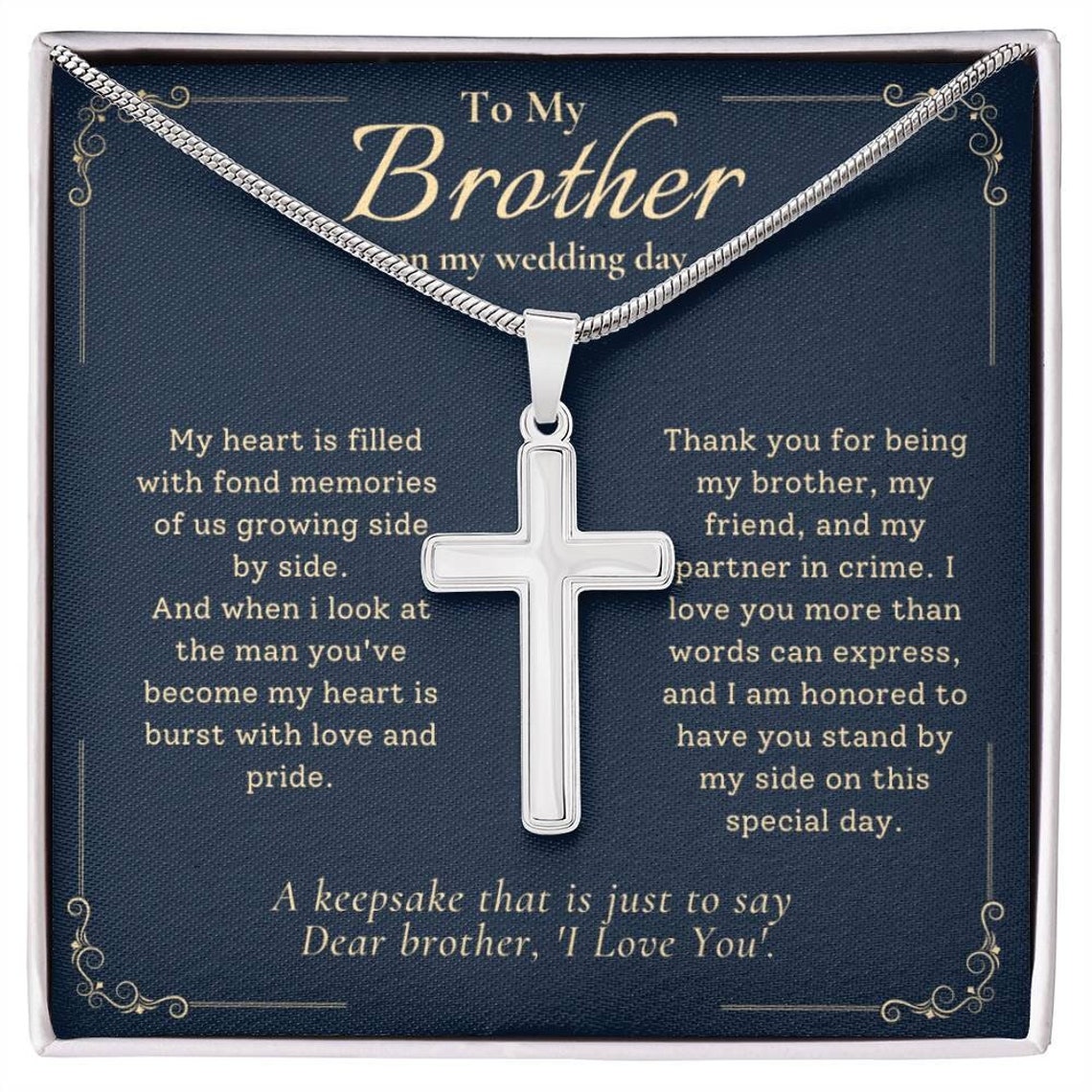 Brother Wedding Gift, Brother of the Bride Gift From Bride, Sister to(02)