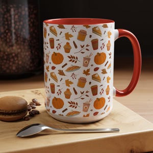 Autumn Mug, Hello Fall Mug, Fall Mug, Pumpkin Spice Latte Mug, Fall Vibes, Fall Cups, Fall Season Mug, Gifts For Women, Thanksgiving Gifts