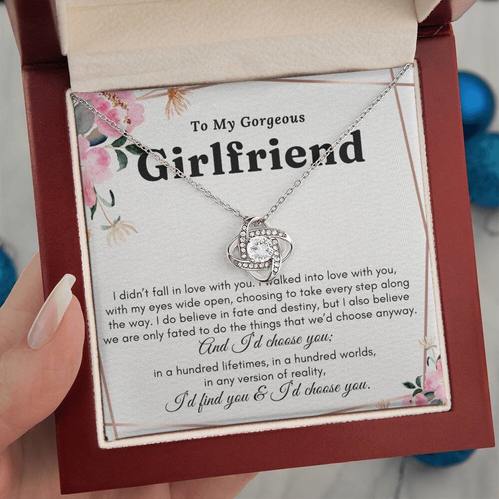 To My Girlfriend Necklace, Girlfriend Gift, Anniversary Gift for
