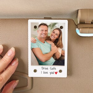 Custom Dad Car Visor Clip, Personalized Dad Gift, Fathers Day Gift from Wife, Drive Safe Visor Clip Gift for Husband, Dad Car Accessories