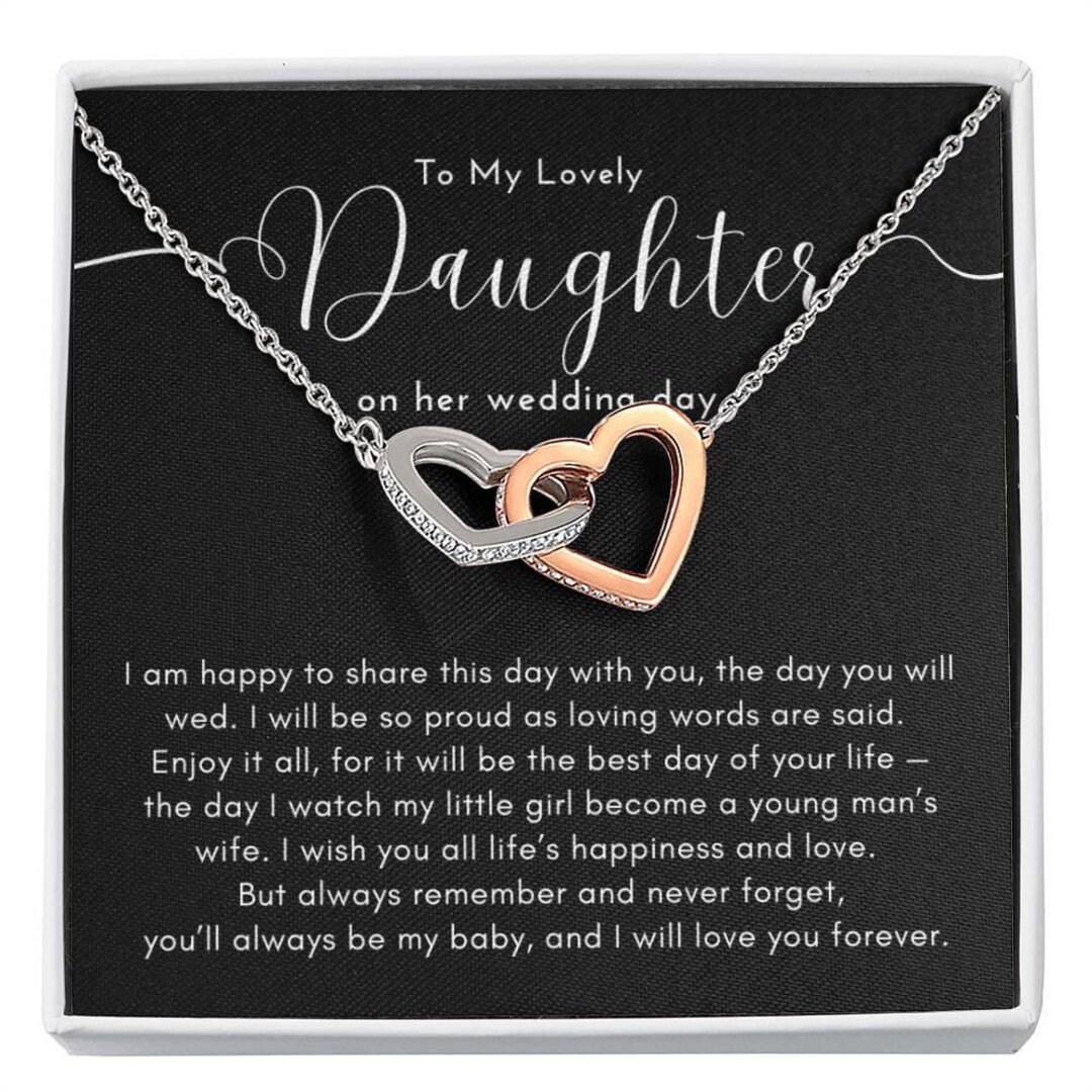 Wedding Gift for Daughter, Daughter Necklace, Daughter Gift on Wedding