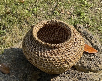 Rustic Farmhouse Handwoven Vase