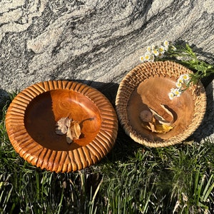 Hand Carved Teak Wood Bowl, Wood Serving Bowl, Wood Decorative Bowl, Natural