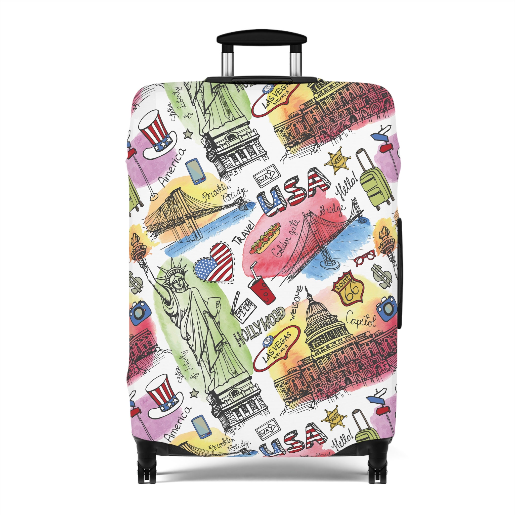 Travel New York USA landmark Designed Luggage Cover