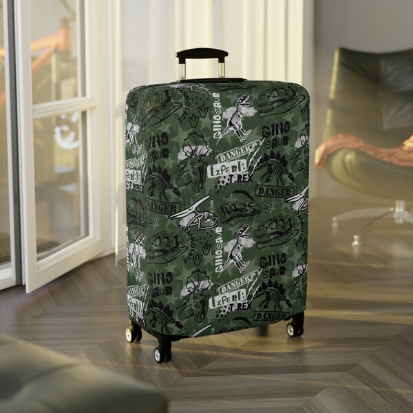 Kids Camo Camouflage dinosaurs suitcase cover Designed Luggage Cover Modern Luggage Protector Suitcase Cover Carry on luggage Wrap