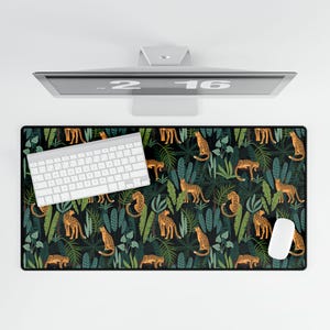 Leopard Dschungel Muster Schreibtischmatte | Maus Unterlage Unterlage