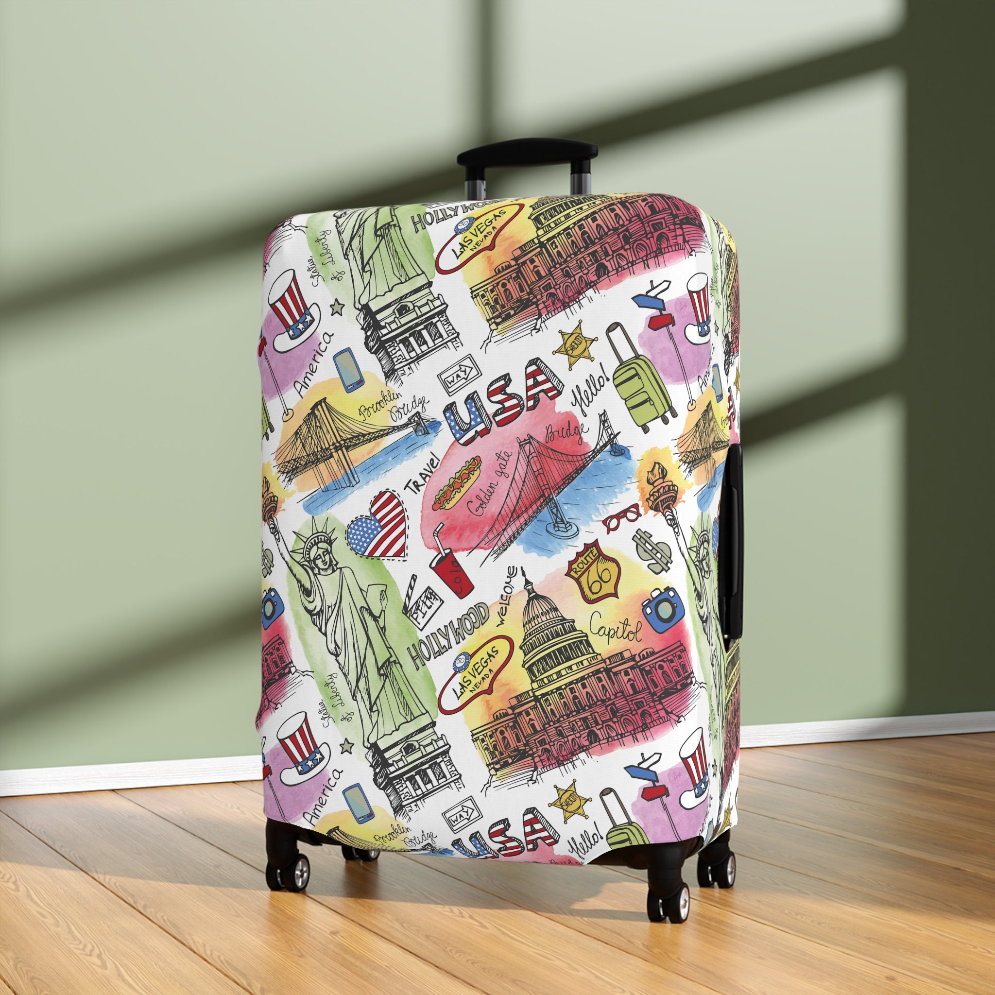 Travel New York USA landmark Designed Luggage Cover