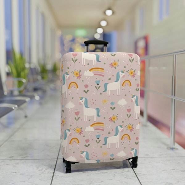 Unicorn Kids Luggage Cover Modern Luggage Protector Suitcase Cover, Carry on luggage Wrap Gift For Kids Boys Girls