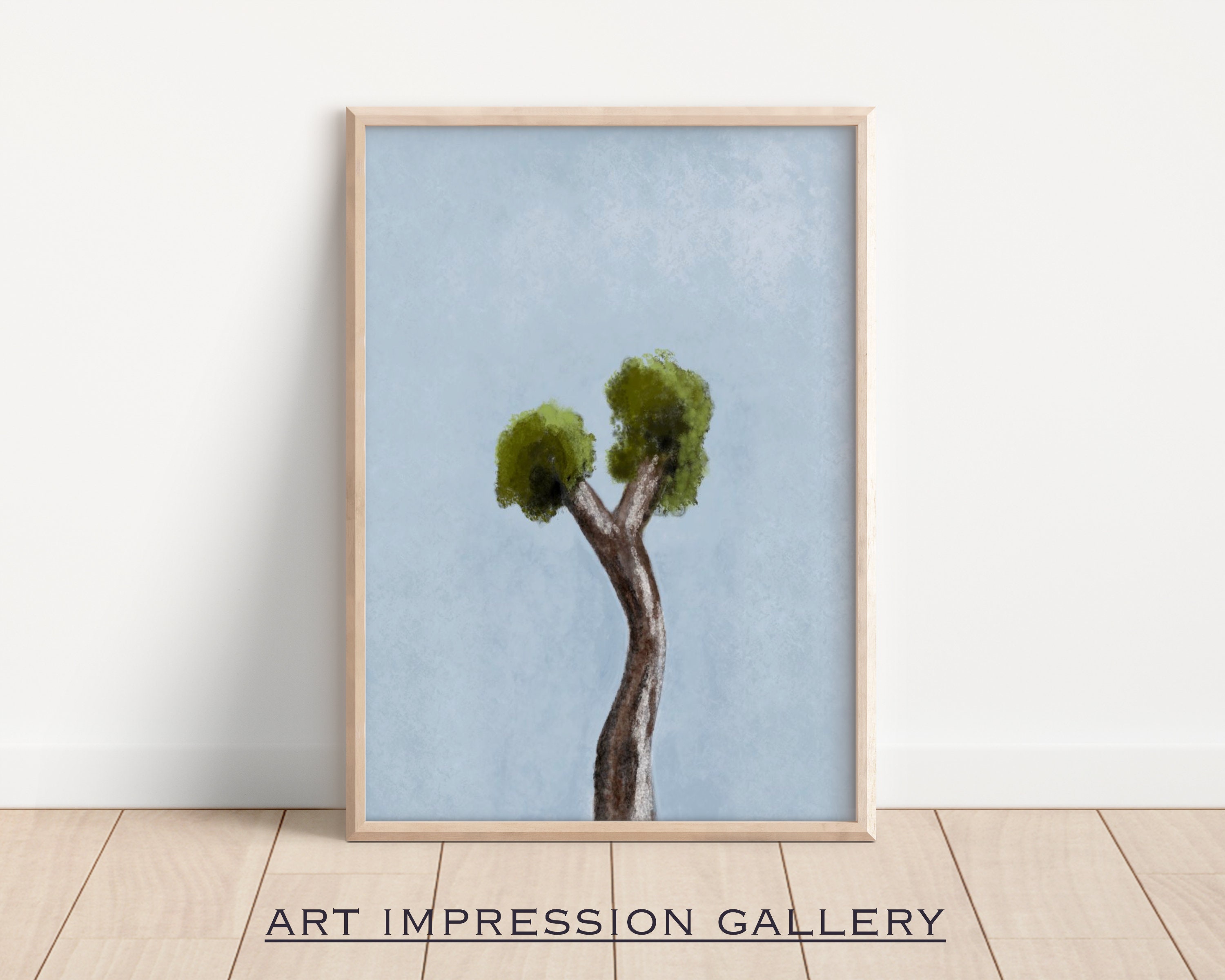 Landscape Digital Art Print, Home Decor Printable Arts, Tree Wall Art ...