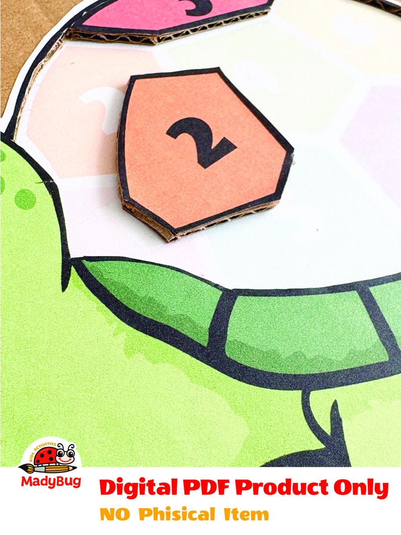 Turtle Number Match Puzzle | Printable PDF for Toddlers & Preschoolers ...
