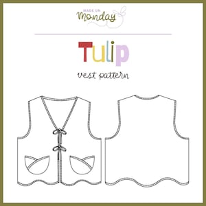 The Tulip Vest – PDF Quilted Vest Sewing Pattern for Women | Layering Vest, Confident Beginner Project, Digital Download