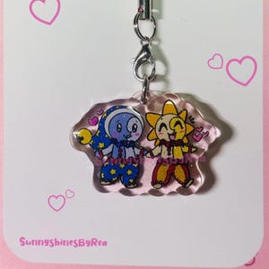 Glittery Sun&Moon epoxy keychain
