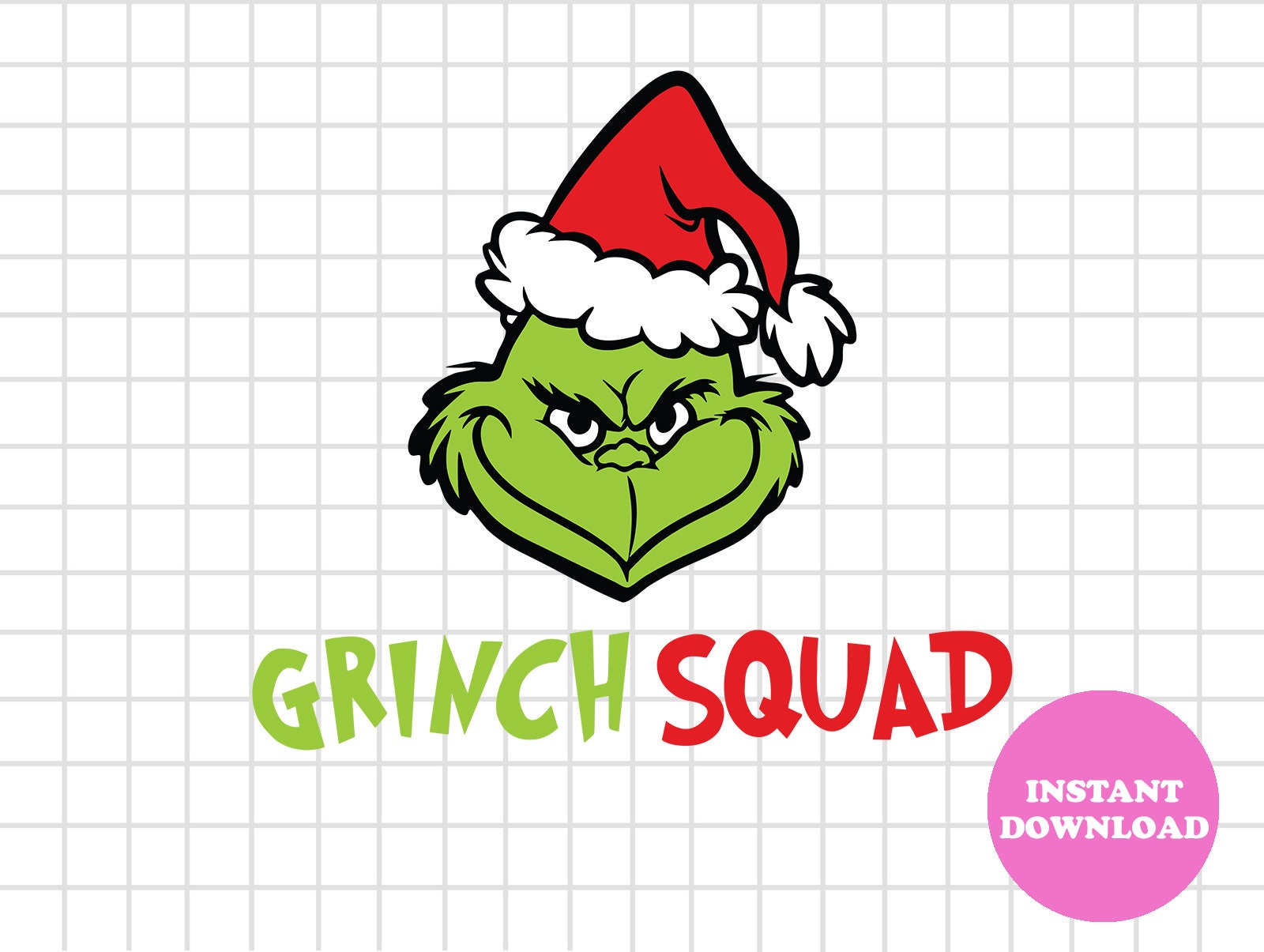 Grinch Face Iron On Etsy