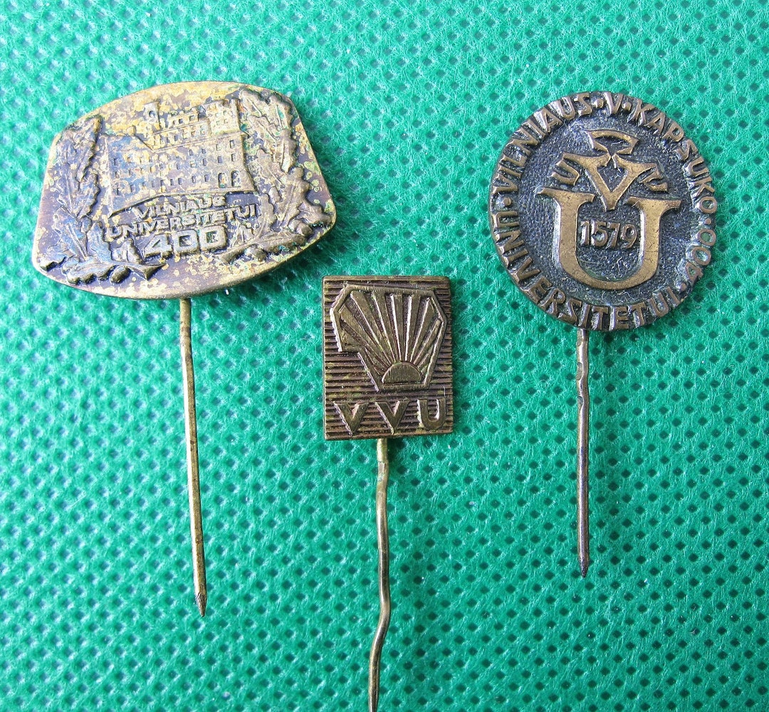 Old 1979's Lithuania Pin Badges 3 Pcs. 400 Years to Etsy