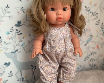 floral cotton jumpsuit Minikane Doll