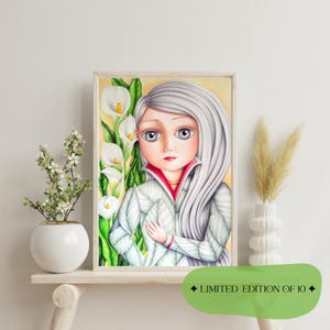 Hand-Drawn Digital Illustration – I am sorry – Limited Edition of 10 – Printable Wall Art – Nursery Room Decor – Fine Art Pastel Drawing