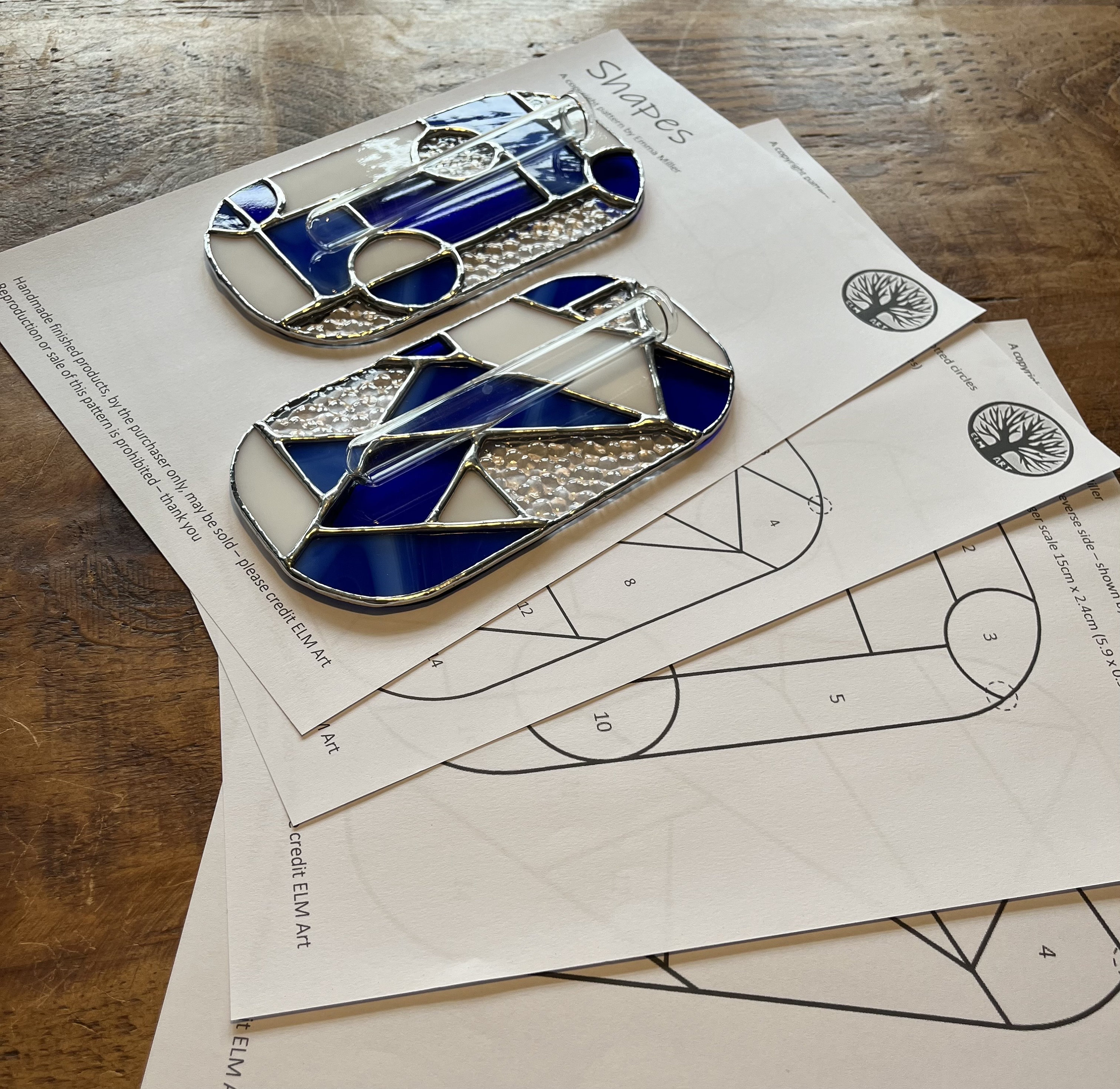 Shapes Propagator Stained Glass Pattern, Digital Download Pattern