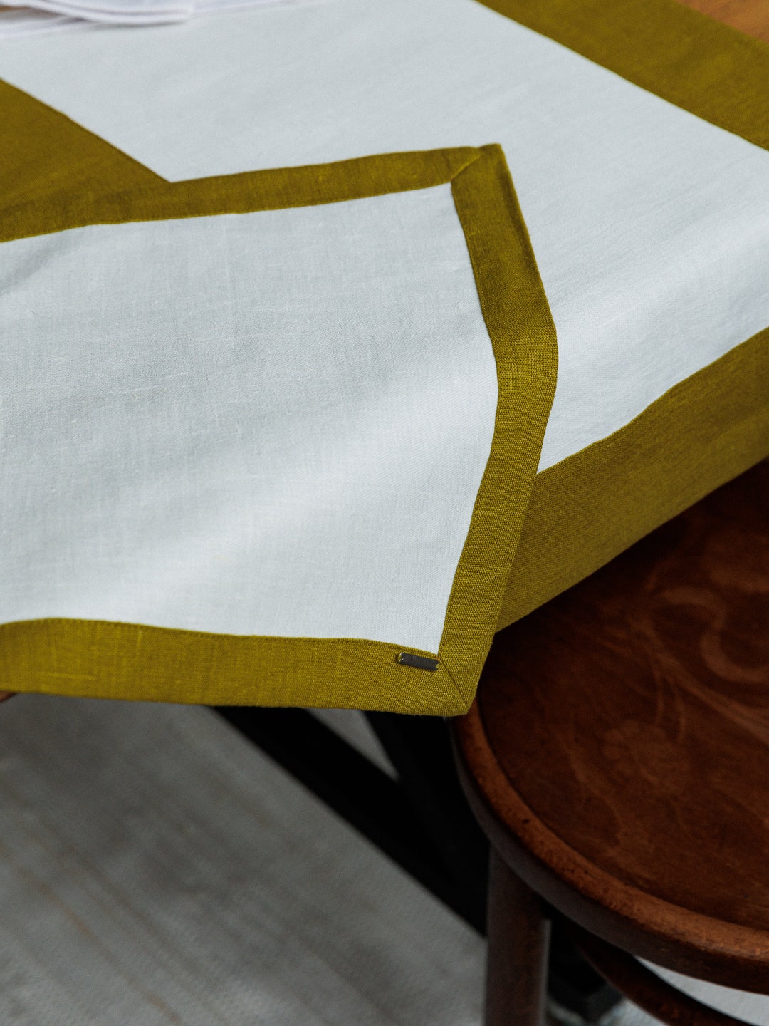 Linen Placemat With Edging. Softened Linen Placemat. Dinner Etsy