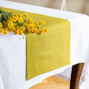Table Runner. Linen Table Runner. Linen Table Decor. Softened linen. Custom table runner in various colors or sizes