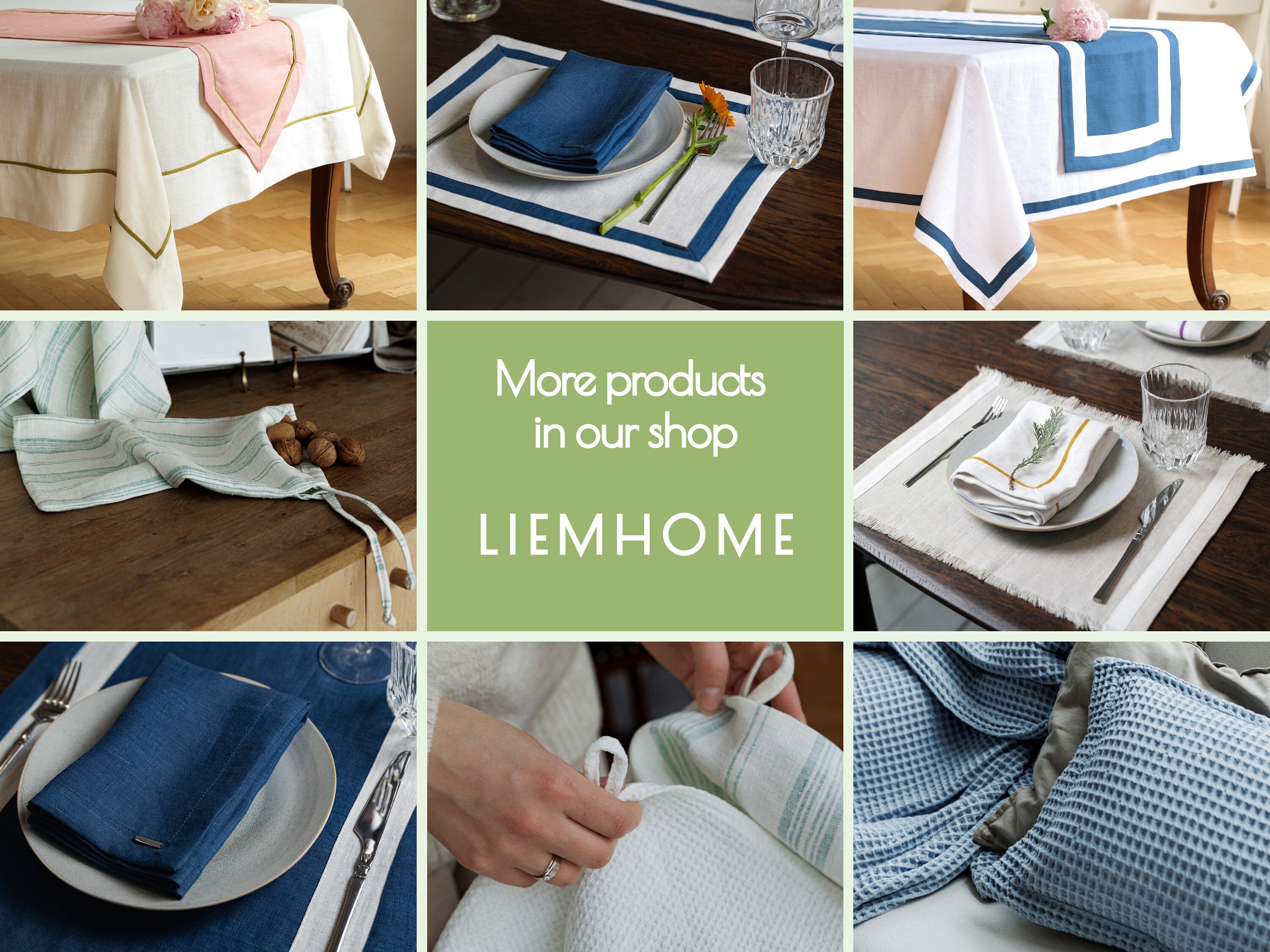 Linen Placemat With Edging. Softened Linen Placemat. Dinner Etsy