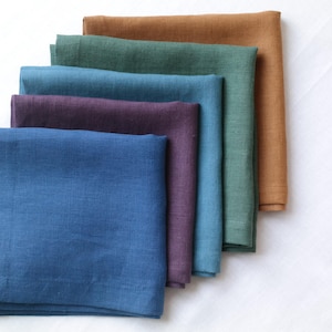 Soft Linen Napkin Available in 42 Colors - Rust Linen Napkin with mitered corners - 100% Pure Linen Napkin - Linen Napkins Gift