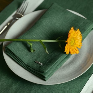 Soft linen napkins / Mitered corners linen napkins / Pure linen napkin/Stonewashed linen table/Custom linen napkins various colors and sizes