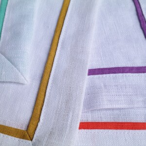READY to ship. White linen tablecloth. Tablecloth with edging. Softened linen. image 10