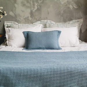 Couverture GAUFRE. Jeté gaufré pour hôtel, couverture pour chambre à coucher. Couvre-lit. Plaid gaufré en coton. Jeté de qualité supérieure. Cadeau pour elle