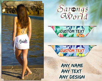 Sarongs nupciales Bride Tribe Cover Up Sarongs personalizados Envoltura de playa Despedida de soltera Traje de baño Team Bride Sarong Shorts de mujer Sarongs
