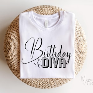 Aniversário DIVA SVG PNG, Aniversário Rainha Svg, Arquivo de corte de design de aniversário, Afro Hair Queen Gold, Aniversário Princesa Svg, Diva Svg, Princesa Svg
