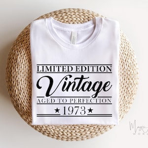 Birthday Vintage Svg Png, Aged to Perfection Svg, Limited Edition Svg, Birthday Premium Quality T-shirt, Instant Download Eps Png Jpg Eps