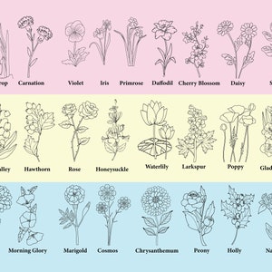 Wildflowers Svg Png, Floral Svg, Botanical Svg, Field Plants Svg, Bouquet Svg, Flower Sketch Svg, Birth Month Svg, Sunflower Svg, Botanical
