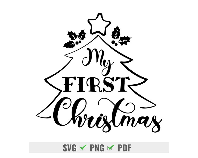 My First Christmas SVG PNG Baby Christmas Shirt Svg Etsy UK