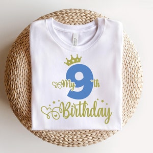 9e anniversaire Svg Png, 9e anniversaire Cricut Cut Files, mon 9e anniversaire Svg, c'est mon anniversaire Svg, joyeux anniversaire Svg, anniversaire Prince Svg Dxf