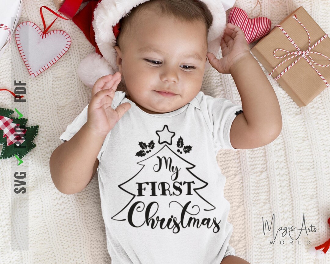 My First Christmas SVG PNG Baby Christmas Shirt Svg Etsy UK