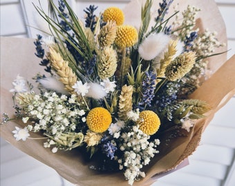 Spring Skies, Dried Flower Bouquet