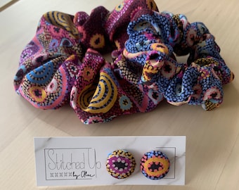 Indigenous Design | Aboriginal Art | Scrunchies & Earrings