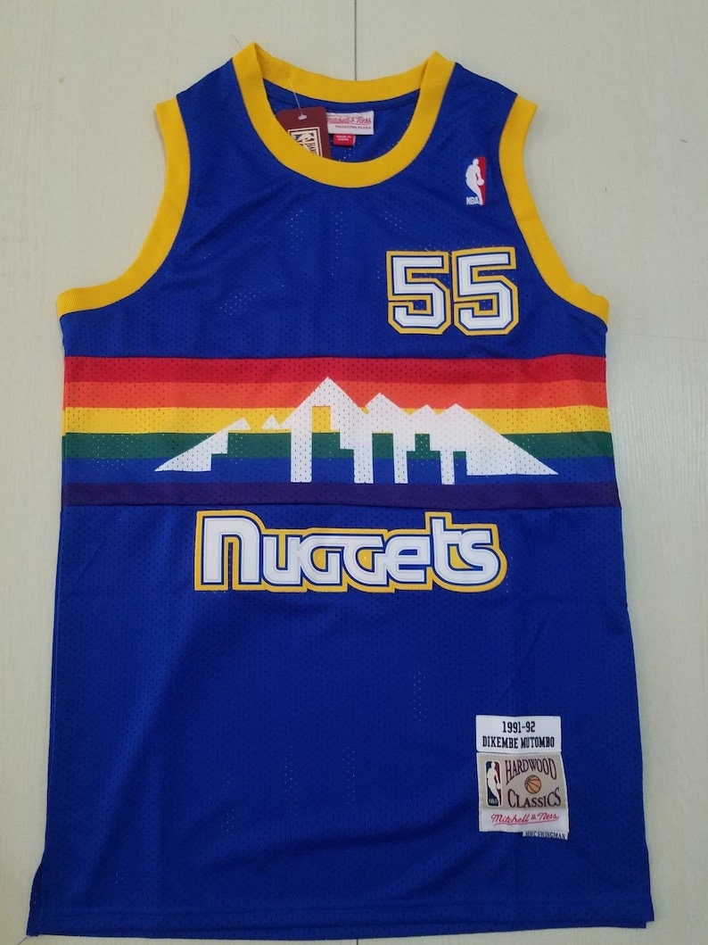 Shop Mitchell & Ness Denver Nuggets Dikembe Mutombo 1991-1992