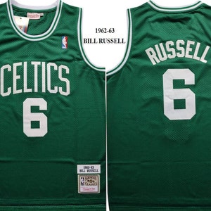 Boston Celtics Bill Russell 1962 Hardwood Classics Road Swingman