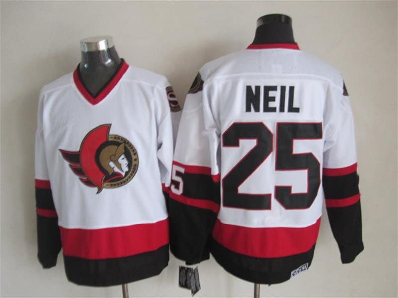 Vintage Ottawa Senators Chris Neil Throwback Hockey Jersey 