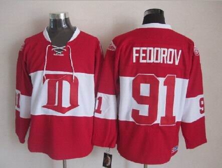 CCM Sergei Fedorov Detroit Red Wings NHL Hockey Jersey Vintage White Home  XL