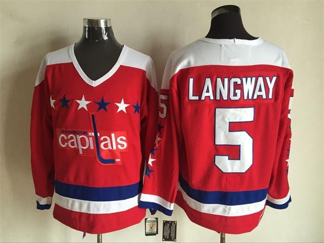 CCM Rod Langway Washington Capitals authentic jersey 50 vintage 90s game  issued