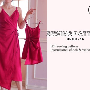 Sewing Patterns | Dress pattern | Wrap Dress Sewing Pattern | Sewing Pattern For Woman | Dress Sewing Pattern For Women