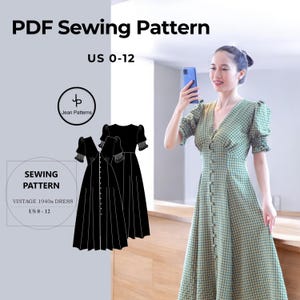 Women's Dress Sewing Pattern: Beginner-Friendly (PDF Pattern)