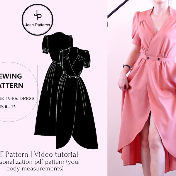 Sewing Patterns | Sewing Patterns for women | Vintage Dress Pattern | Sewing Pattern For Woman | Dress Pattern