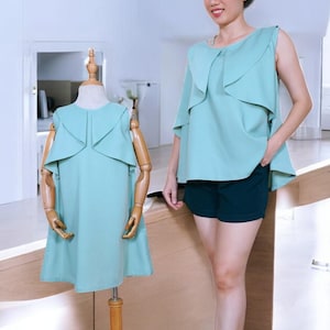 Women&#39;s Sewing Pattern Top: Beginner-Intermediate (PDF Pattern A4/US Letter)
