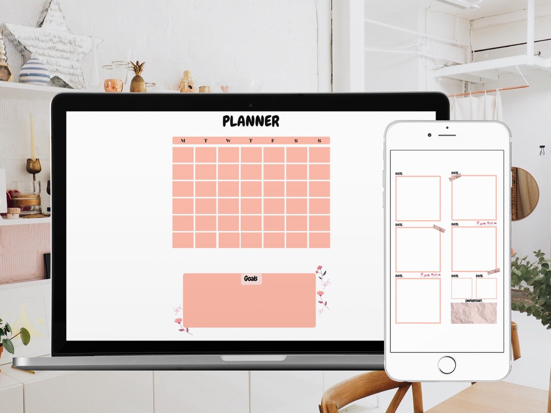 Digital Planner. Habit Tracker. Planner. Instant Download. Monthly