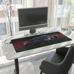 Lamborghini Super Car, Auto sportiva, Mouse Pad da gioco XL RGB, Led Light Gaming Desk Pad