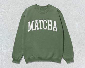 Matcha Sweatshirt Collegiate Crewneck Sweater Unisex