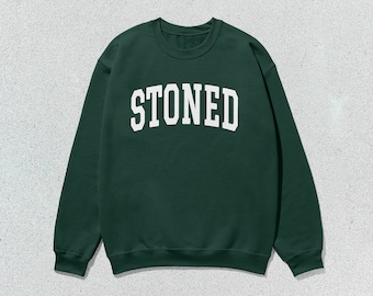 Sudadera apedreada Suéter Collegiate Crewneck Unisex